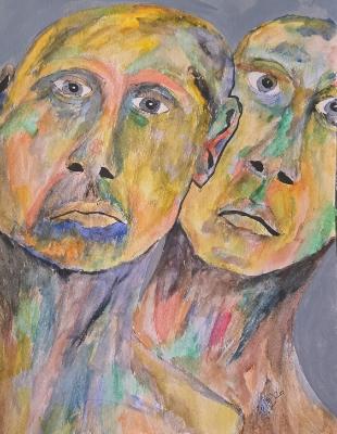 Attempting to hold back their tears. Attempting to hold back their tears.