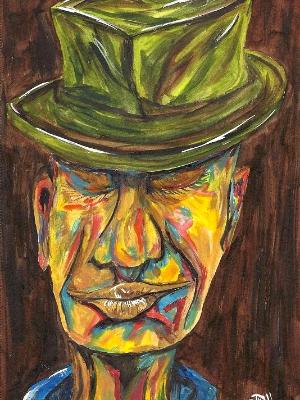 He remembers his fallen comrades © 2011 By Duane Kirby Jensen 6 x 9, ink on watercolor paper.