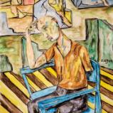 Surrounded by silence he wonders why he struggled to survive 
