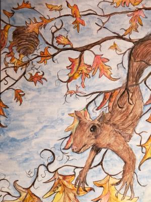 The Evening of Falling Squirrels. The Evening of Falling Squirrels.