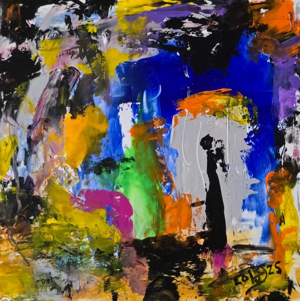 She carries dead flowers to the grave of her lover 