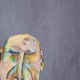 He continues to stand in silence 