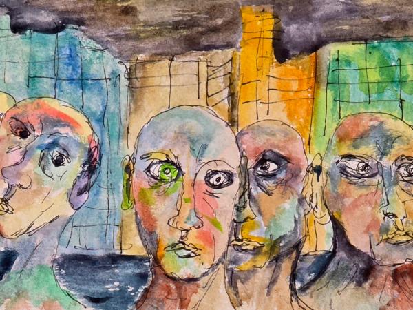 Wandering along the outskirts as their city burns. 