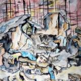 From beneath the rubble they emerge into the silence of the crumbled city 