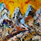 The chill of snow caped mountains speak to me. 