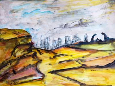 The wind whistles wickedly through the remains of another crumbled city The wind whistles wickedly through the remains of another crumbled city
