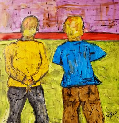 They contemplate the Red Wall of Deception that bars their way to the mysteries of tomorrow. They contemplate the Red Wall of Deception that bars their way to the mysteries of tomorrow.