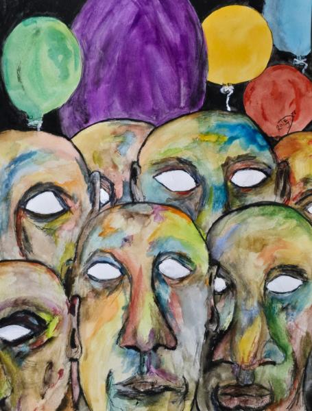 Faces without eyes. Faces without futures. 