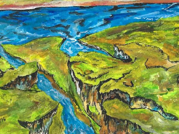 A Land Once Full of Promise © 2016 By Duane Kirby Jensen, 5.5 x 8.5 / 13,9 cm x 21,6 cm,  Ink on paper