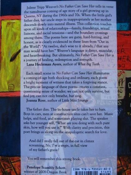 Back Cover: "No Father Can Save Her," by Julene Tripp Weaver (Pl