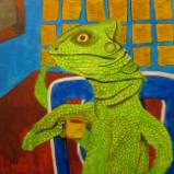 The Lizard Poet Relaxes as he thinks of the Next Right Word