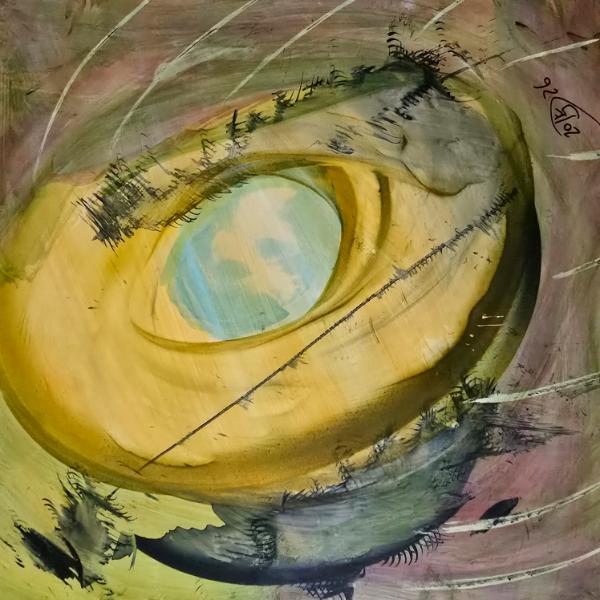 At peace below the eye of a hurricane  