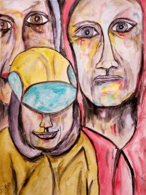 The young do not understand the permanence of death or the weigh it adds to one's memory © 2020 By Duane Kirby Jensen, 9 x 12 wa The young do not understand the permanence of death or the weigh it adds to one's memory © 2020 By Duane Kirby Jensen, 9 x 12 wa