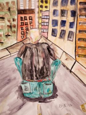 He watched his city melt around him. He watched his city melt around him.
