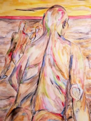 Battery and traumatized, stripped of their possessions, self-esteem, and country, they wander towards an unknown future. 