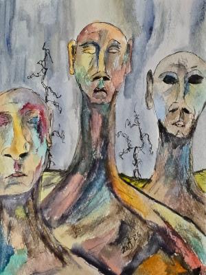 Humanities evolution continues hatching from the earth.