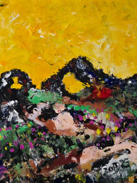 Wildflowers at sunrise 