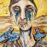 After finding the desecrated bodies of her brother, husband, and two sons...